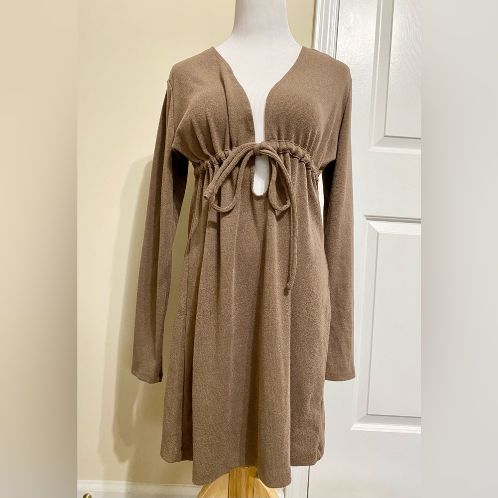 Reformation Karah Dress Burnt Umber Brown